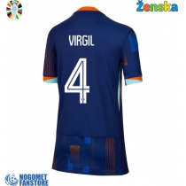 Nizozemska Virgil van Dijk #4 Gostujuci Dres za Ženska EP 2024 Kratak Rukav